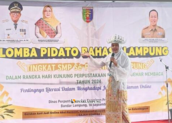 Dinas Perpusip Gelar Lomba Pidato Bahasa Lampung