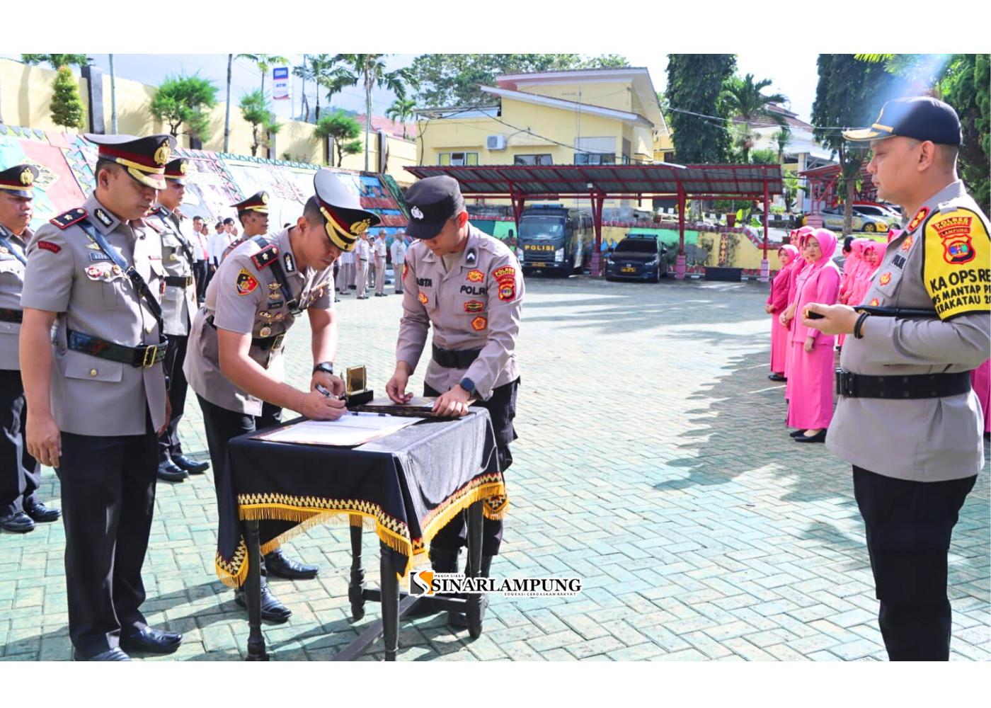 Kapolres Tanggamus Pimpin Sertijab Wakapolres, Kasatreskoba dan Kapolsek Pulau Panggung