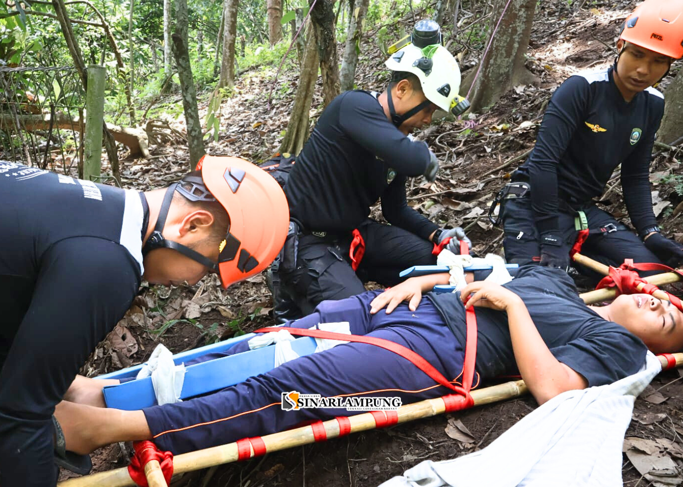 Tingkatkan Kapabilitas Rescuer, Basarnas Lampung Latihan SAR Gunung dan Hutan