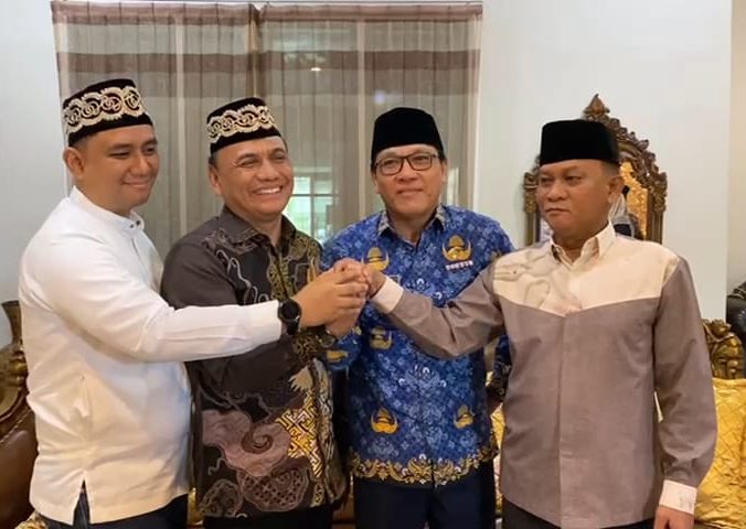 Bambang Imam Santoso-Rafieq Kunjungi Lawan Pertahana Wahdi-Qomaru Siap KOlaborasi Bangun Kota Metro