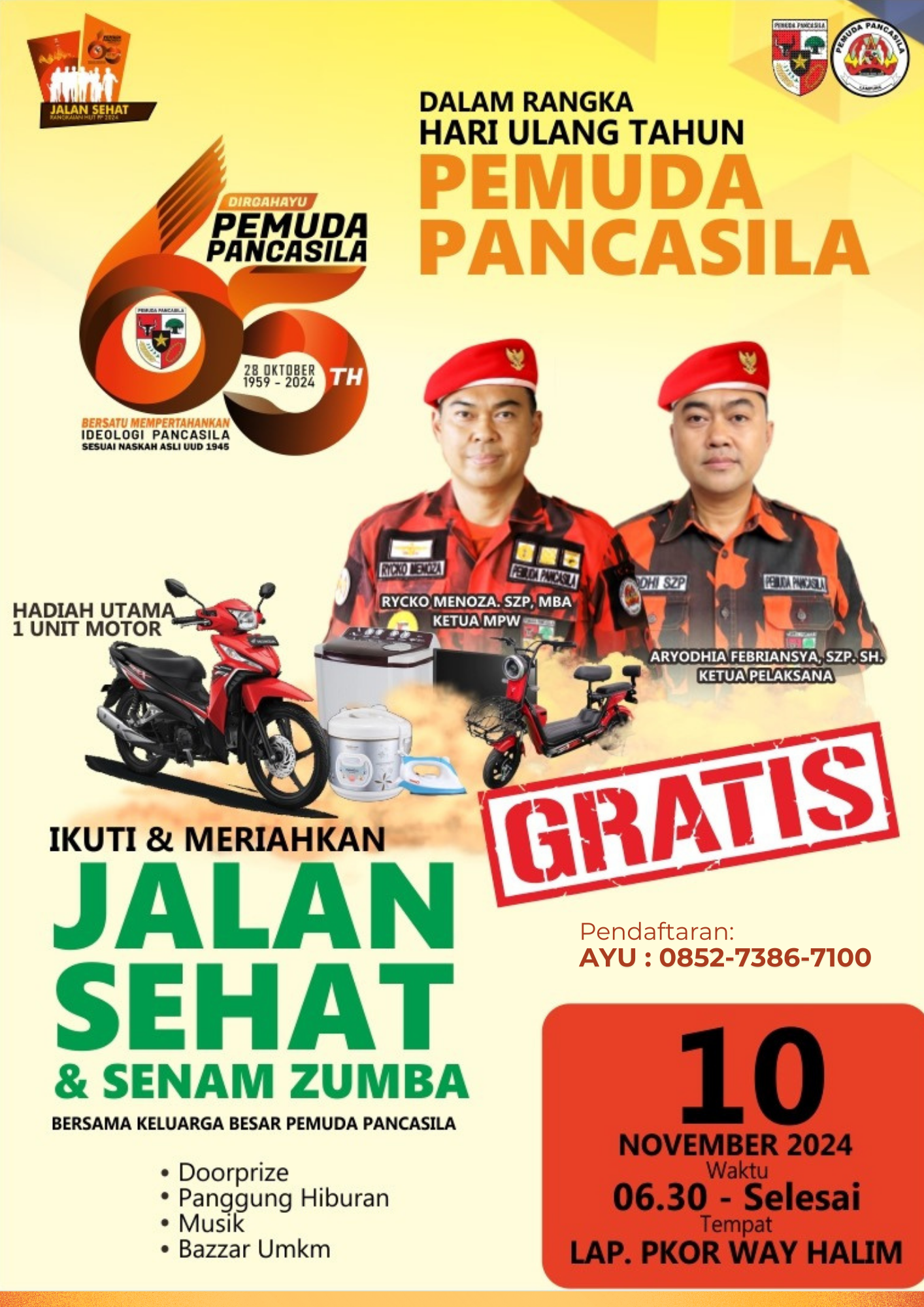 Jangan Sampai Terlewat, Jalan Sehat HUT PP 65 Berhadiah Digelar Besok