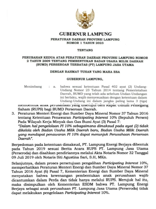 GAMAPELA Desak DPRD Lampung Buka Hak Angket atas Kasus PT. LEB