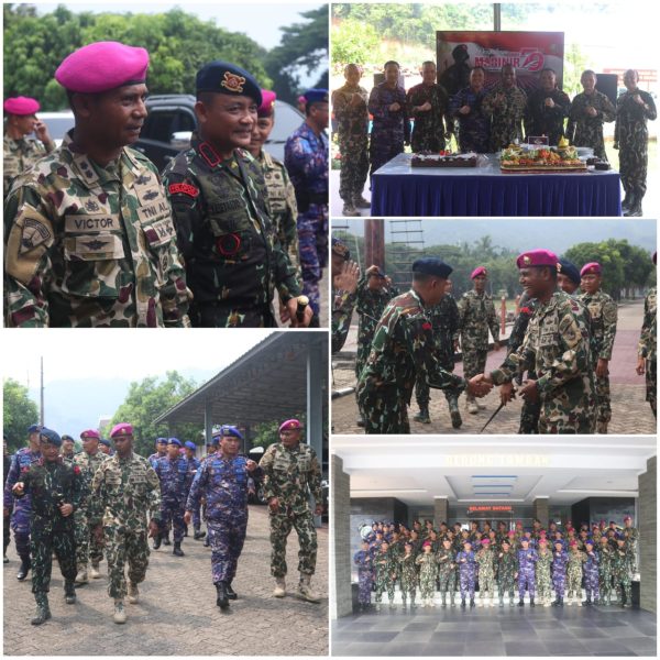Brigif 4 Marinir/BS Terima Kejutan Spesial dari Dansatbrimob dan Dirpolairud Polda Lampung dalam Rangka HUT ke-79 Korps Marinir