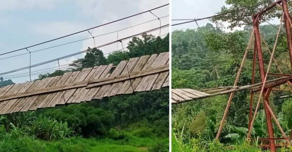 Lapor Pak Mulyadi Irsyan, Jembatan Gantung Umbar Kelumbayan Rusak Berat, Dua Tahun Ratusan Warga Terislokasi Anak-Anak Tak Bisa Sekolah?