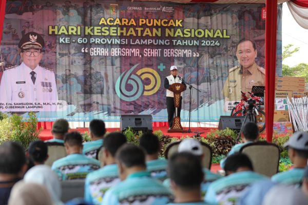 Puncak Hari Kesehatan Nasional ke-60, Pj Gubernur Samsudin Ajak Masyarakat Jadikan Olahraga Sebagai Gaya Hidup Untuk Meningkatkan Kesadaran Pentingnya Kesehatan