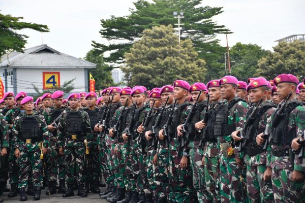 Prajurit Brigif 4 Marinir Ikuti Apel Khusus Dankormar di Cilandak