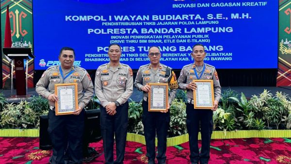Satlantas Polresta Bandar Lampung Raih Penghargaan Bergengsi di Rakernis Lalu Lintas 2024