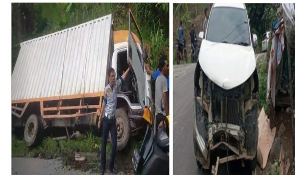 Tak Kuat Nanjak, Truk Boks Hantam 3 Kendaraan di Jalur Wisata Mutun