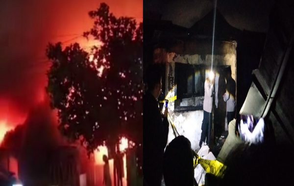 Gudang Usaha Papan Bunga Samping Puskesmas Sukaraja Ludes Terbakar