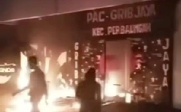 Markas Grib Jaya di Serdang Bedagai Dibakar