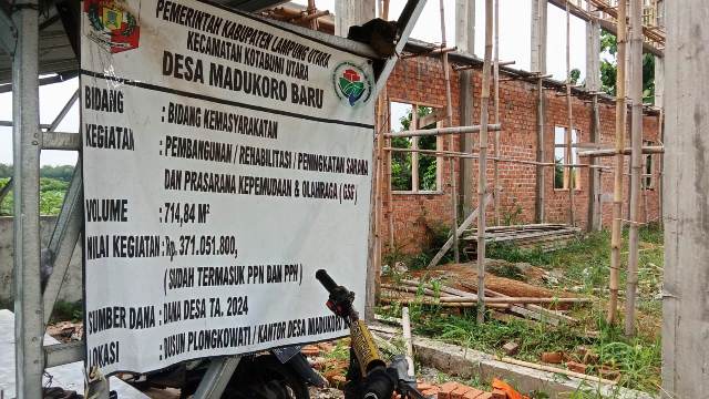Habiskan Rp371 Juta Dana Desa 2024 Pembangunan Gedung GSG Desa Madu KoroĀ Kota BumiĀ Utara Yang dipaksakan itu Makrak