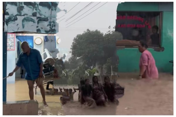 Sejak Kemarin Banjir Hampir Merata di Bandar Lampung