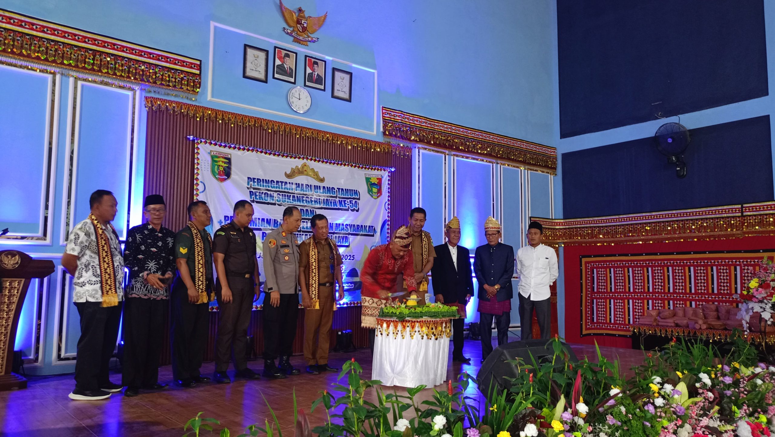 Pekon Sukanegeri Jaya Rayakan HUT ke-54, Resmikan Gedung Balai Pelatihan Andan Ya