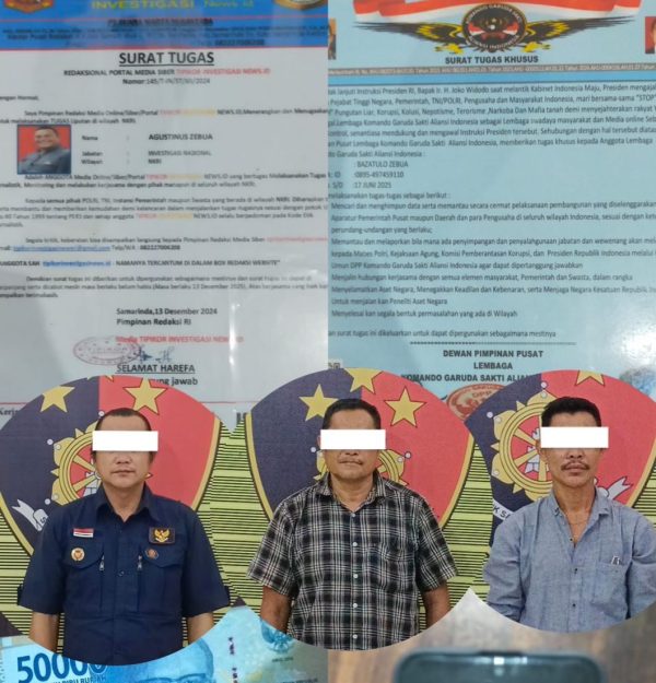 Peras Kepala Sekolah Tiga Oknum Anggota LSM Bawa Identitas Wartawan Terjaring OTT Polisi