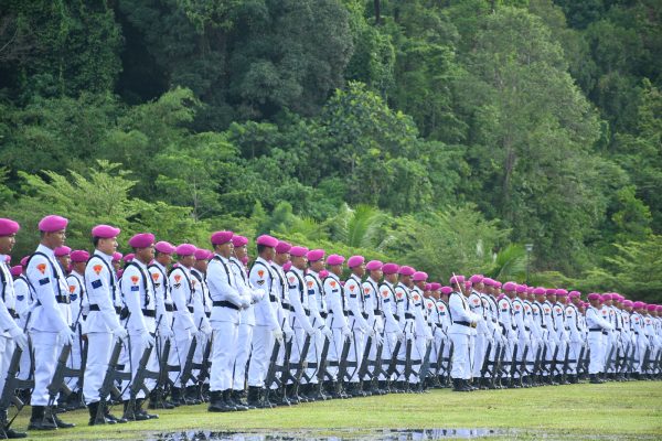 Prajurit Harimau Sumatera Wilayah Lampung Laksanakan Upacara Hari Dharma Samudera