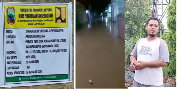 Proyek Tanggul Sungai di Tanjung Ratu Diduga Sebabkan Banjir Lebih Parah, Warga Desak Pembongkaran
