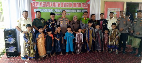 PPI dan Polres Tulang Bawang Sukses Gelar Baksos dan Khitanan Massal