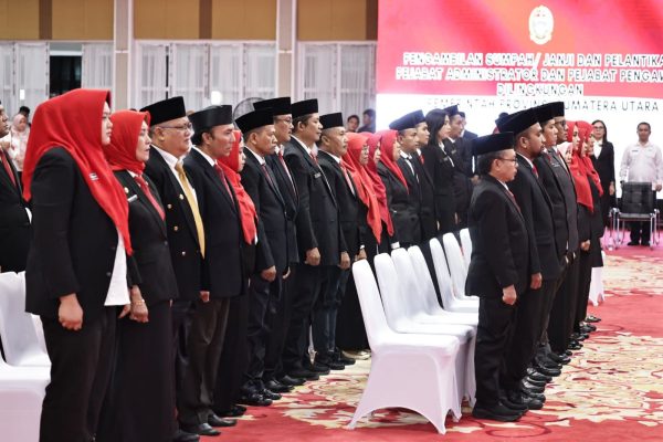 Pejabat Eselon 3 dan 4 Pemprov Sumut Dilantik