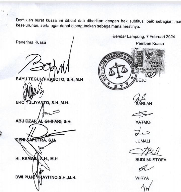 Gratifikasi Ganti Rugi Bendungan Marga Tiga Rp3,4 Miliar Kejari Lampung Timur Kembali Jadwalkan Pemeriksaan Dwi Pujo Prayitno dan Bayu Teguh Pranoto