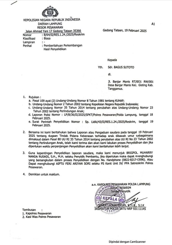 Orang Tua Korban Minta Polisi Serius Tangani Kasus Penganiayaan di Pondok Modern Daarul Iqrom Kedondong