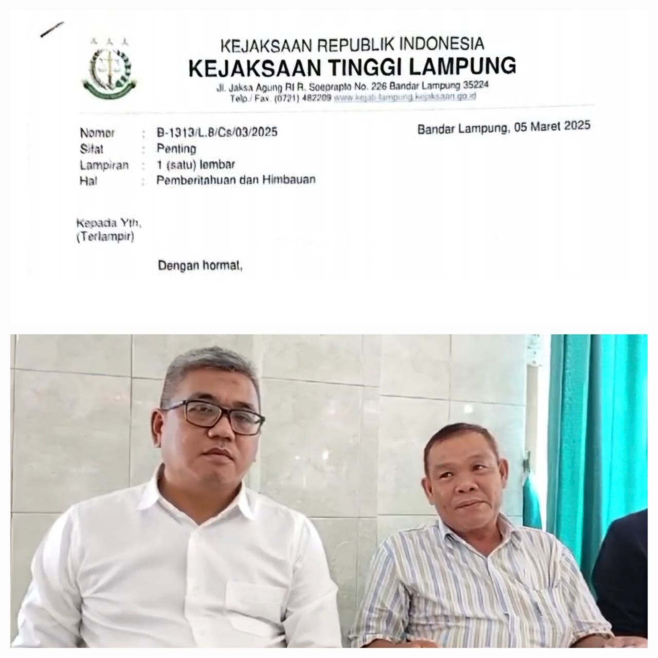 Kajati Lampung Harus Batalkan Semua MOU Pendampingan dan Pengawalan Proyek Dengan Pemda