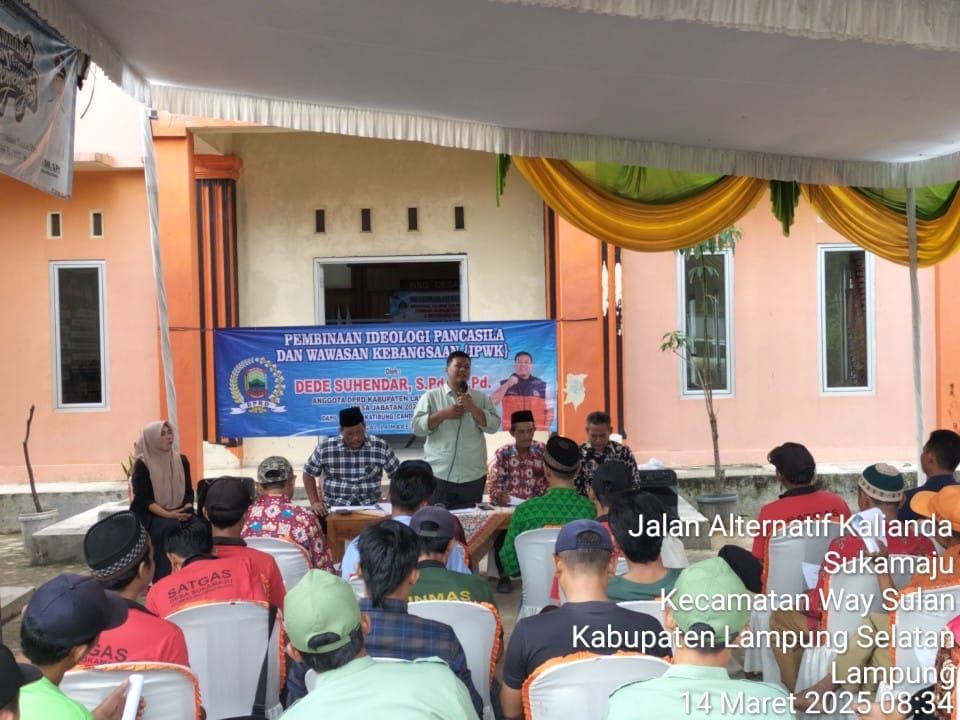 Tanamkan Nilai Kebangsaan, Dede Suhendar Gelar Pembinaan Ideologi Pancasila Di Desa Sukamaju