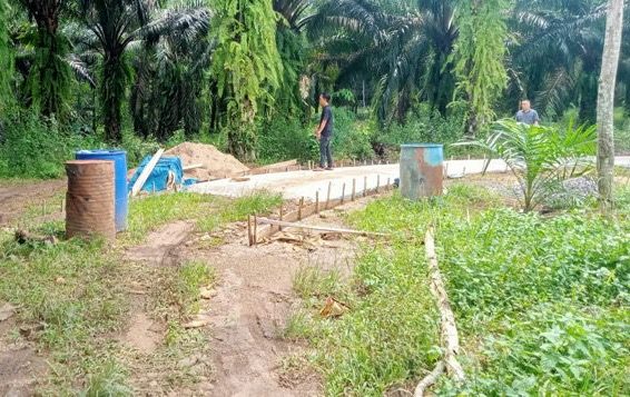 Pembangunan Rabat Beton Desa Suka Maju Rp119 Juta Mangkrak Anggaran Dibawa Kabur Kades?