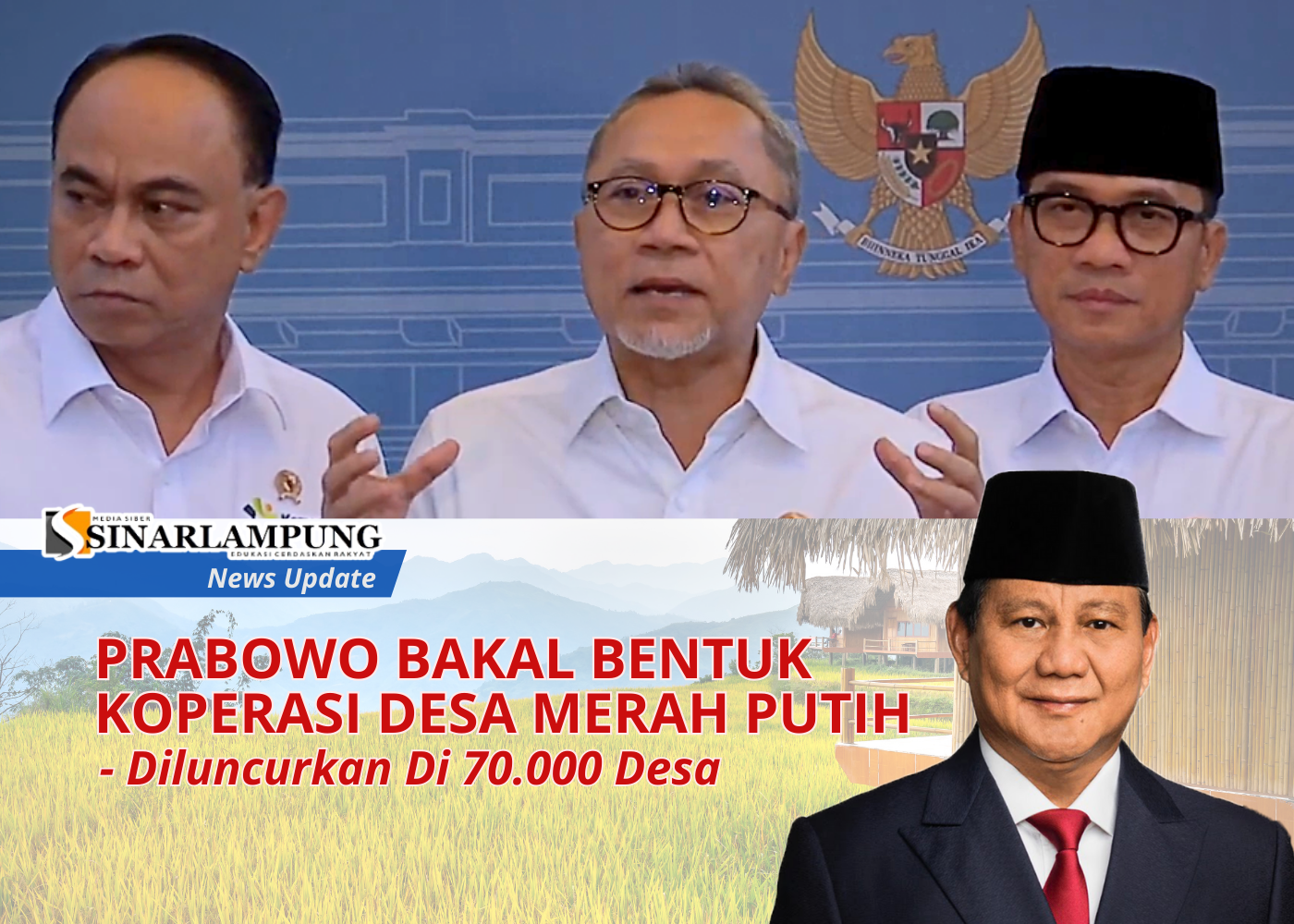 Prabowo Bakal Bentuk Kopdes Merah Putih, Launching Di 70.000 Desa