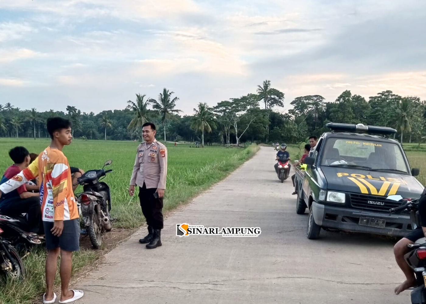 Cegah Balap Liar, Aiptu Made Patroli di Bulan Ramadhan