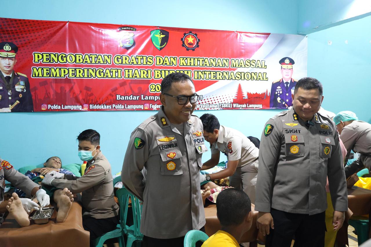 Kapolda Lampung Apresiasi Aksi Buruh Berjalan Lancar