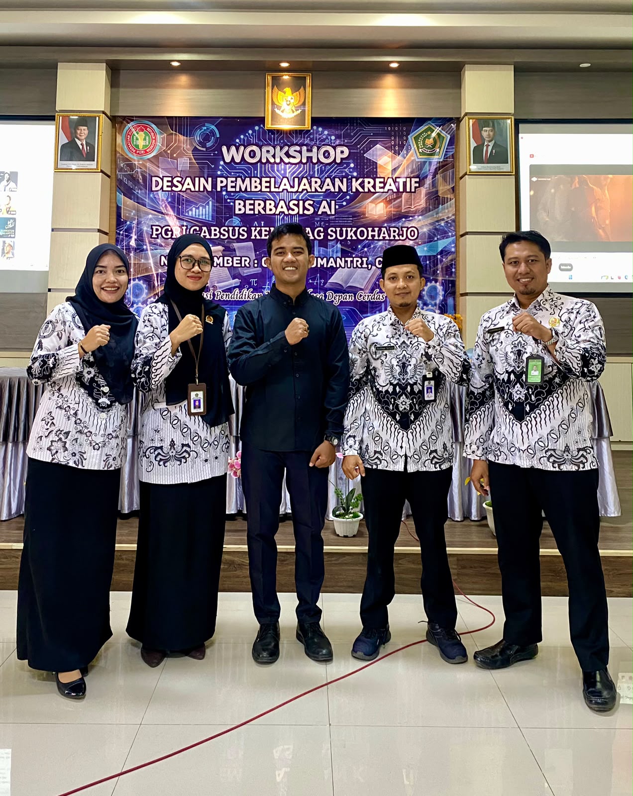 Tingkatkan Kualitas Pembelajaran, PGRI Cabang Khusus Kemenag Sukoharjo Gelar Workshop Desain Web Pembelajaran Interaktif Berbasis AI