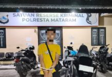 Motor Digasak Siang Bolong, Pria asal Ampenan Dibekuk usai Gadaikan Hasil Curian