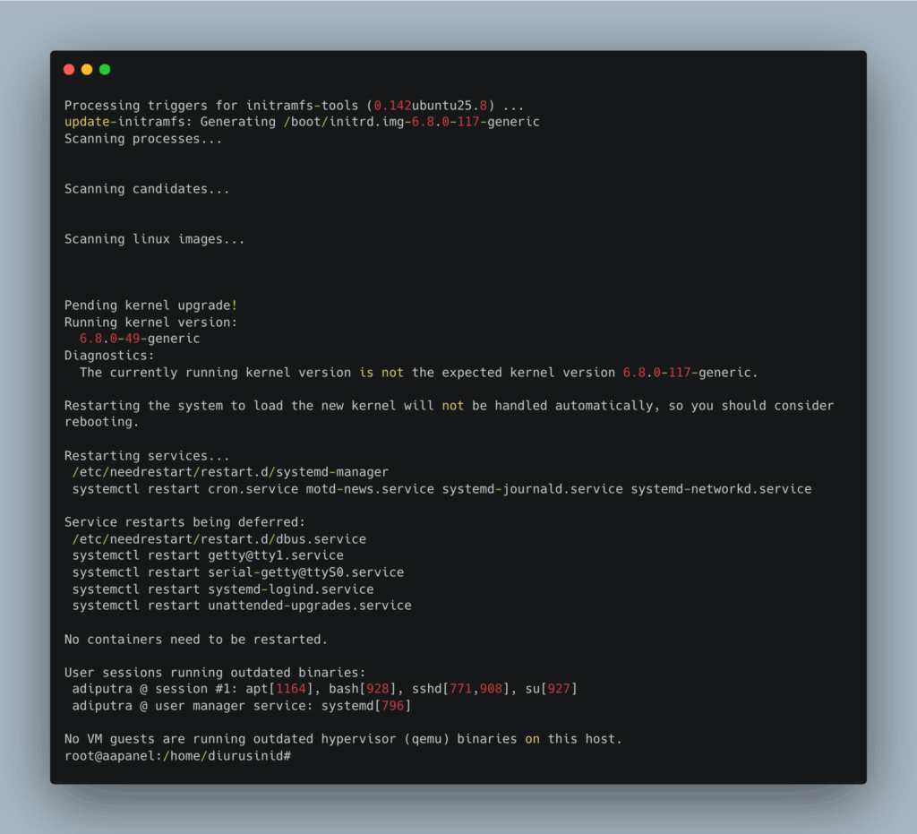 Update dan Upgrade Sistem Ubuntu