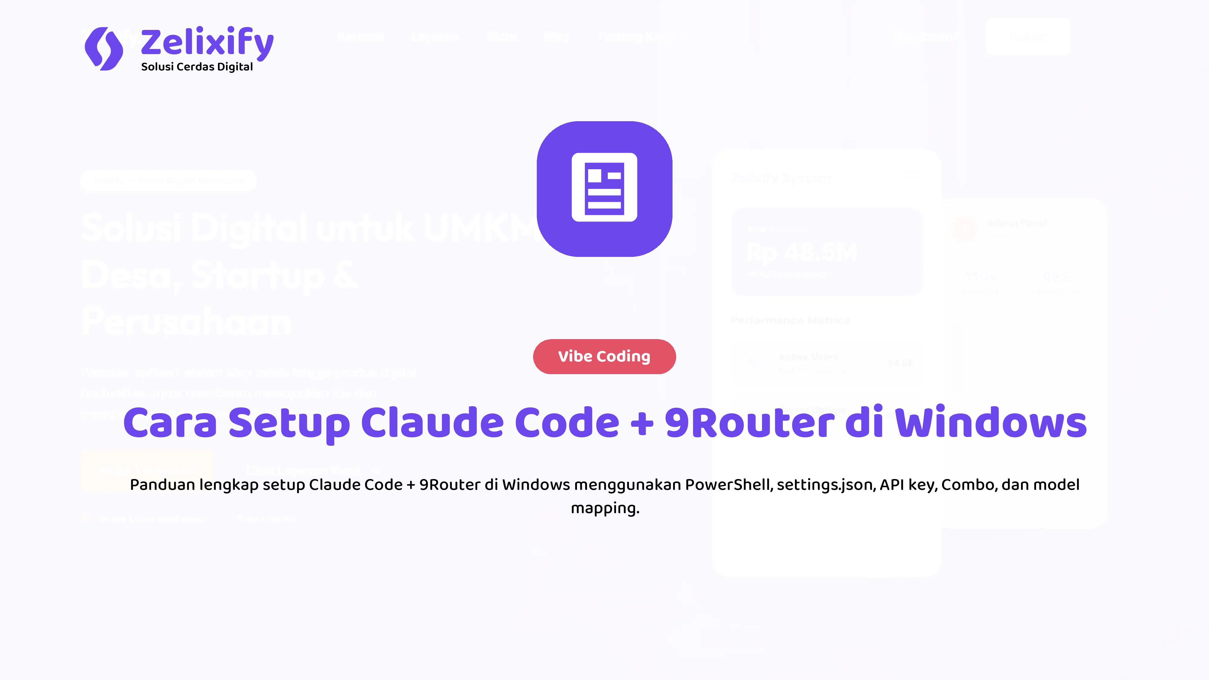Cara Setup Claude Code + 9Router di Windows