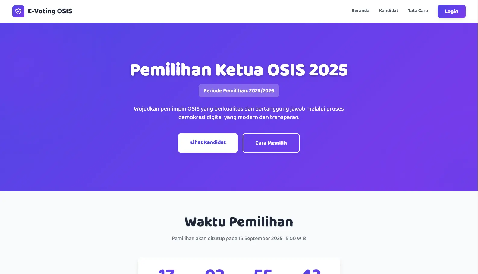 Source Code Sistem Pemilihan Ketua OSIS
