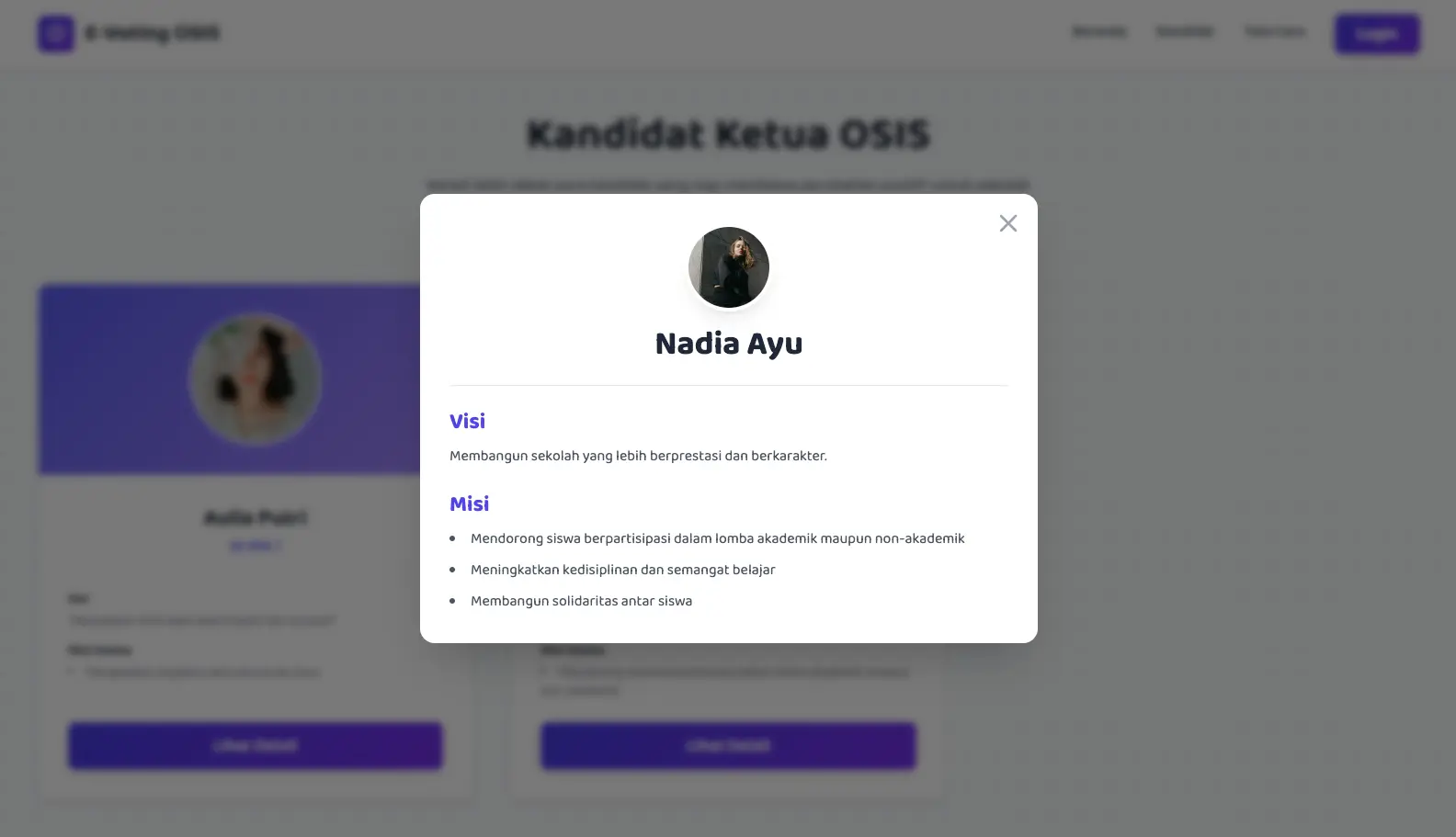 Landing Page - Kandidat