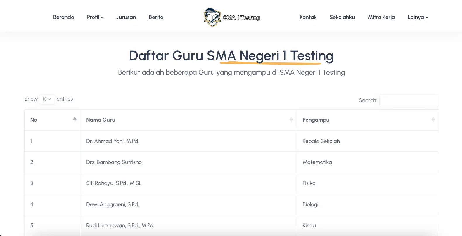 Daftar Guru