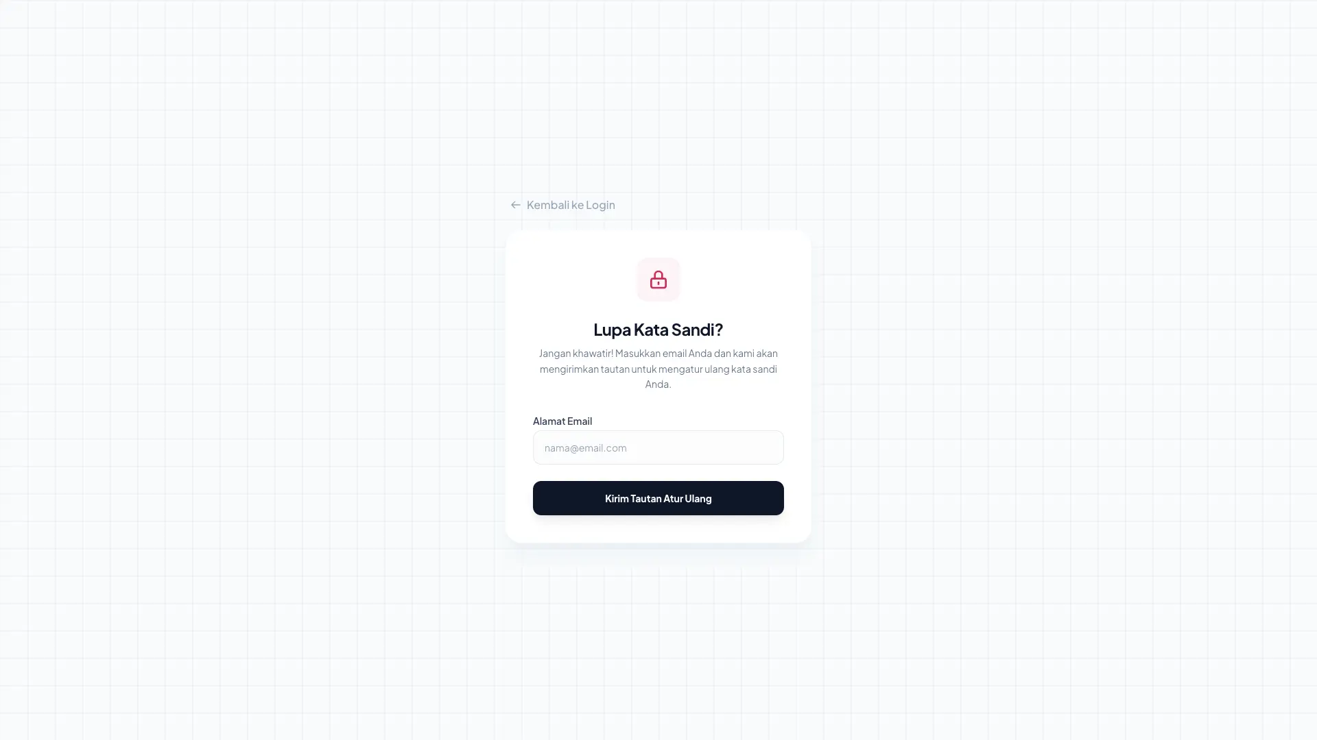 Forgot Password Page