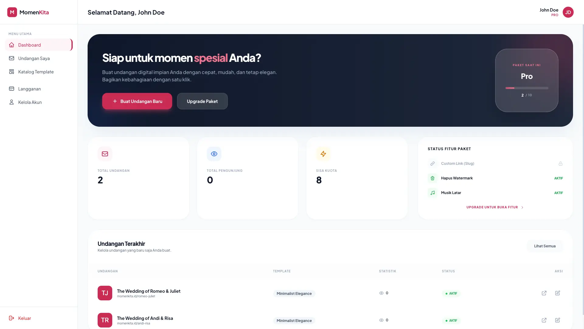 User Dashboard