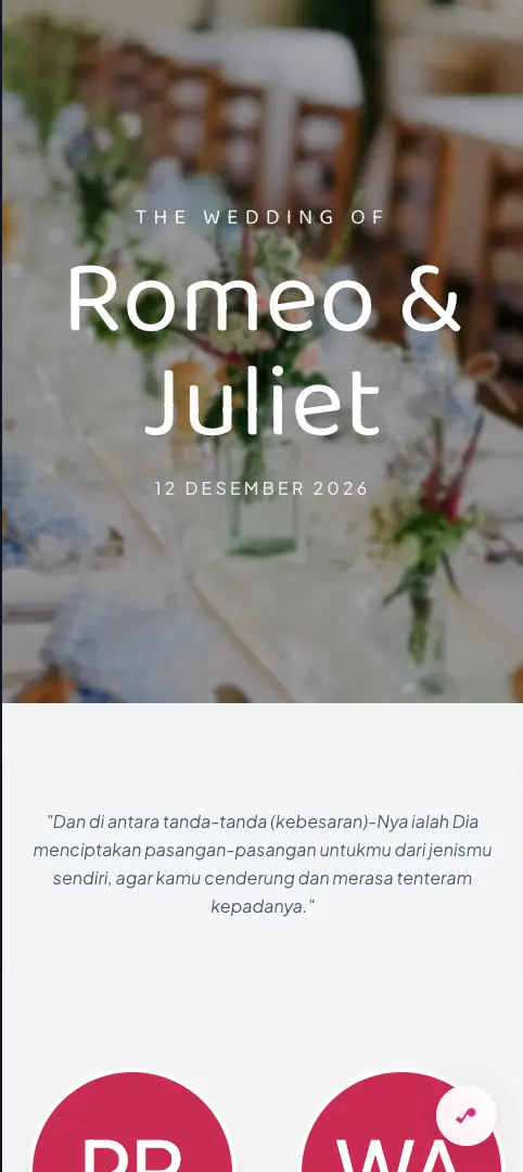 Tampilan Link Undangan