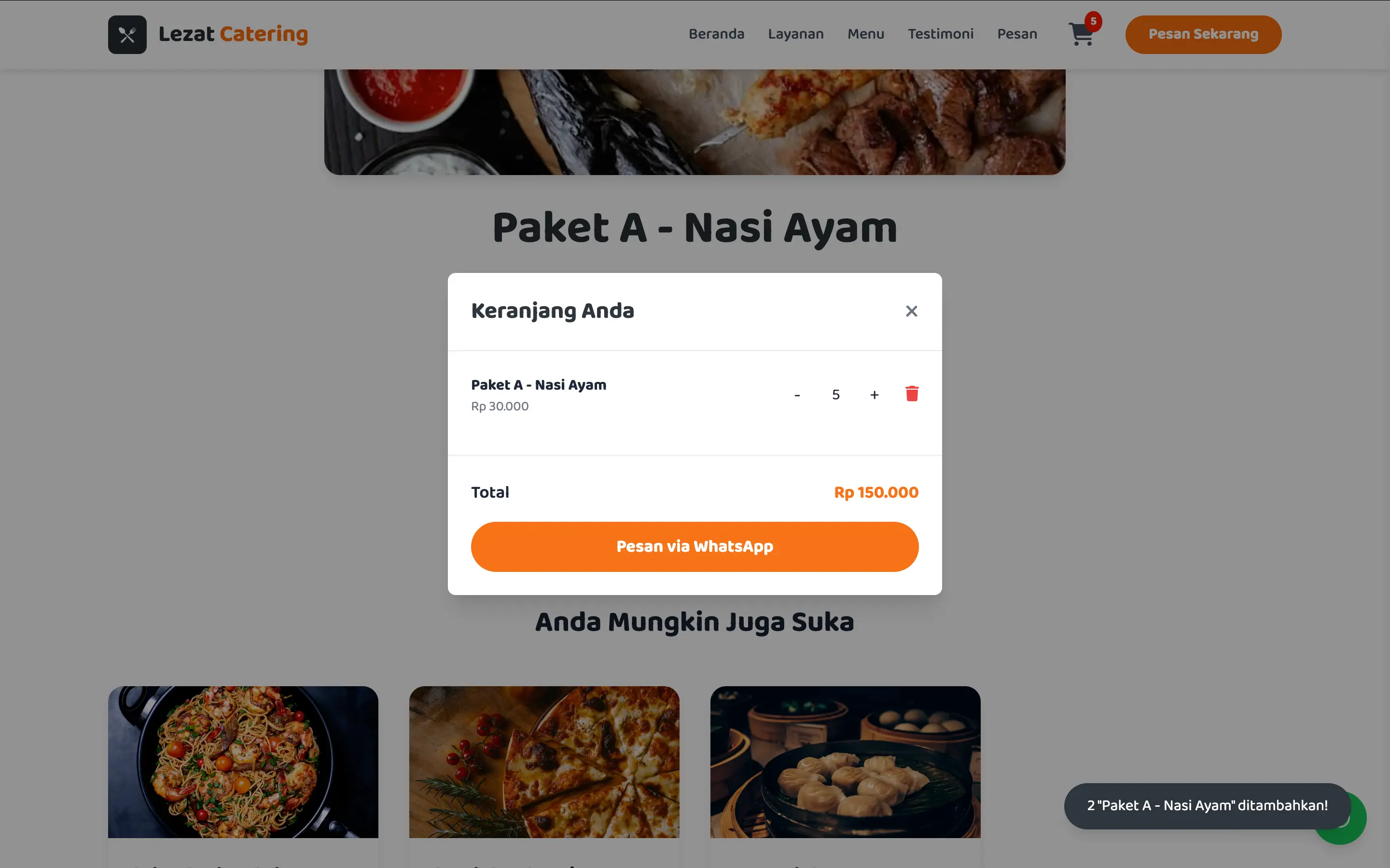 Keranjang Pemesanan